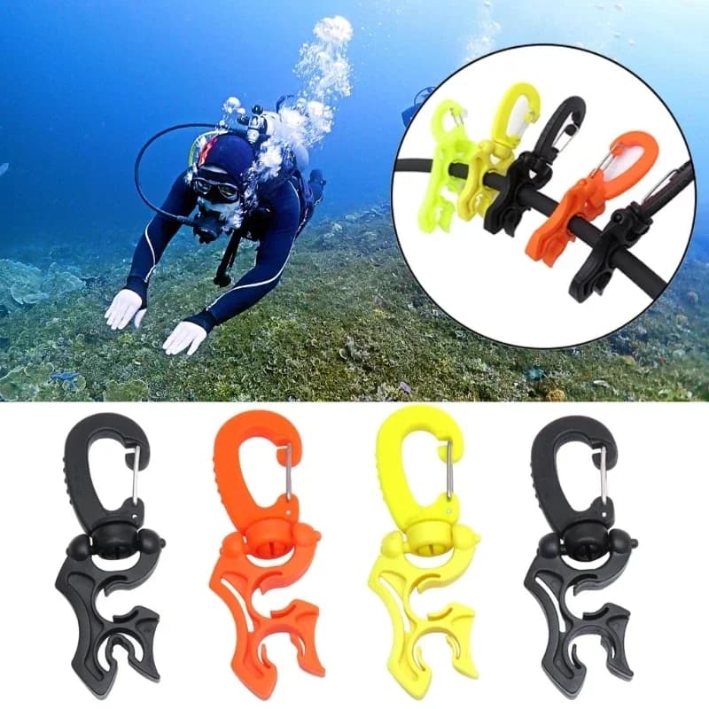 Scuba Diving Double Hose Holder Clip BCD Hose Retainer Buckle Regulator Hook for Snorkeling Diving Accessories