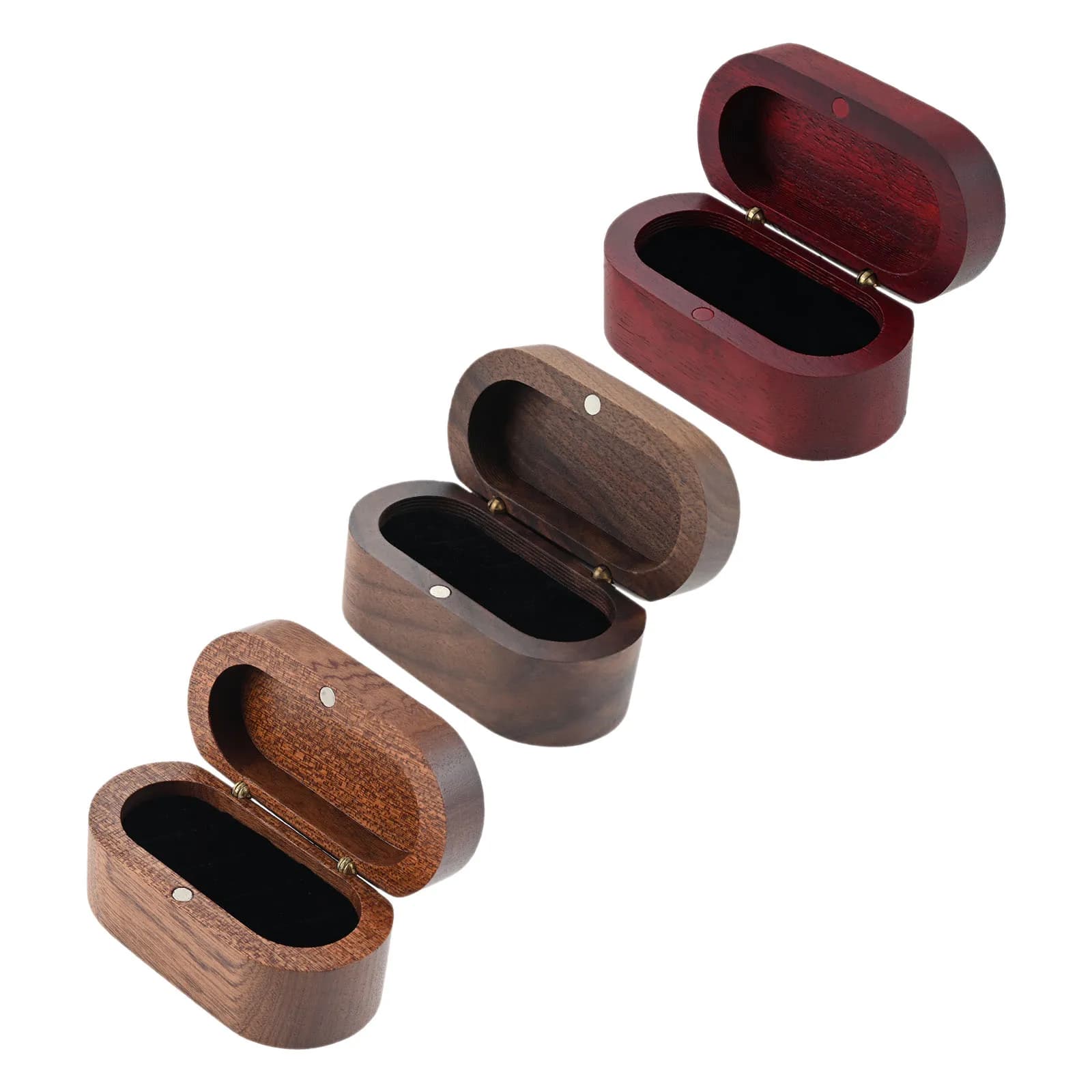 Plettro per chitarra Scatola di legno Pratico contenitore Organizzatore di stoccaggio Custodia per plettro in spugna Decorazioni tascabili e regalo 3,27x1,7x1,6 pollici
