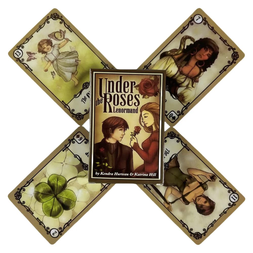 Carte Under The Roses Lenormand A 39 Tarocchi Oracle Edizione Divinazione Inglese Mazzo Giochi Borad