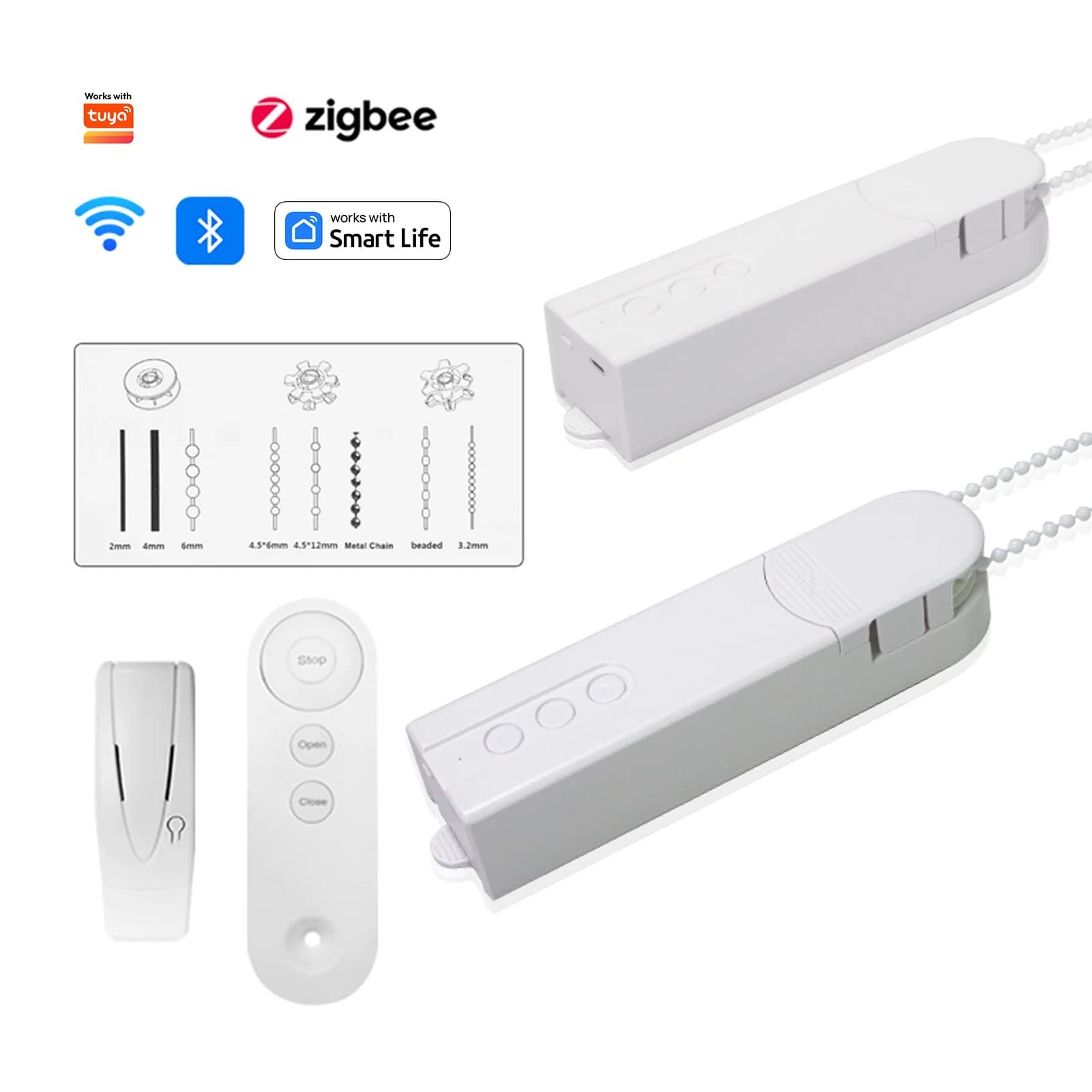 Nuovo Tuya WiFi Smart Pull Bead Curtain Motor Smart Home Motori per tende elettriche Controllo APP Controllo vocale per Alexa Google Home