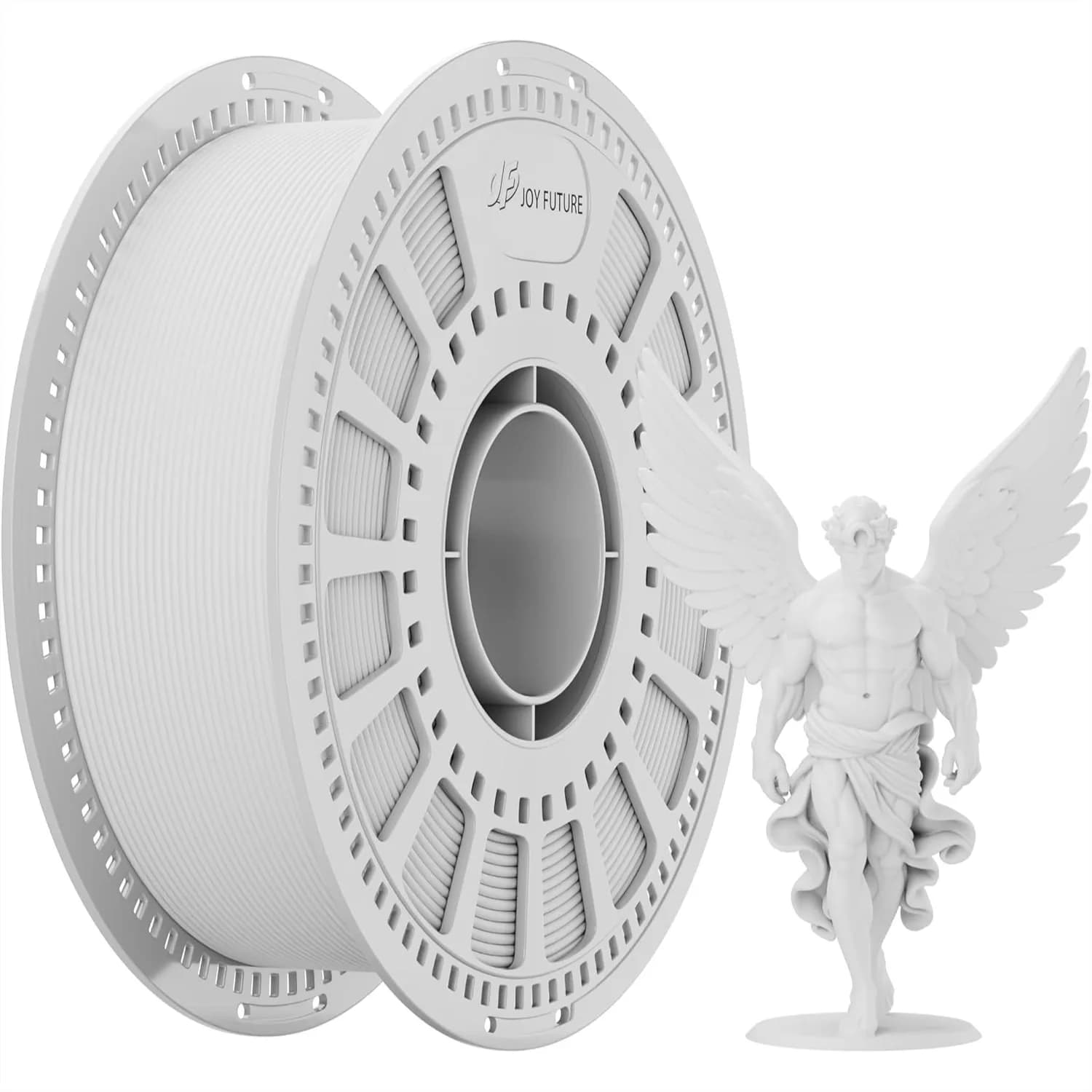 Filamento PLA Opaco per Stampante 3D 1.75mm con Precisione Dimensionale +/- 0.02 mm, Avvolgimento Ordinato per Stampanti FDM, Bobina da 1kg (Bianco)
