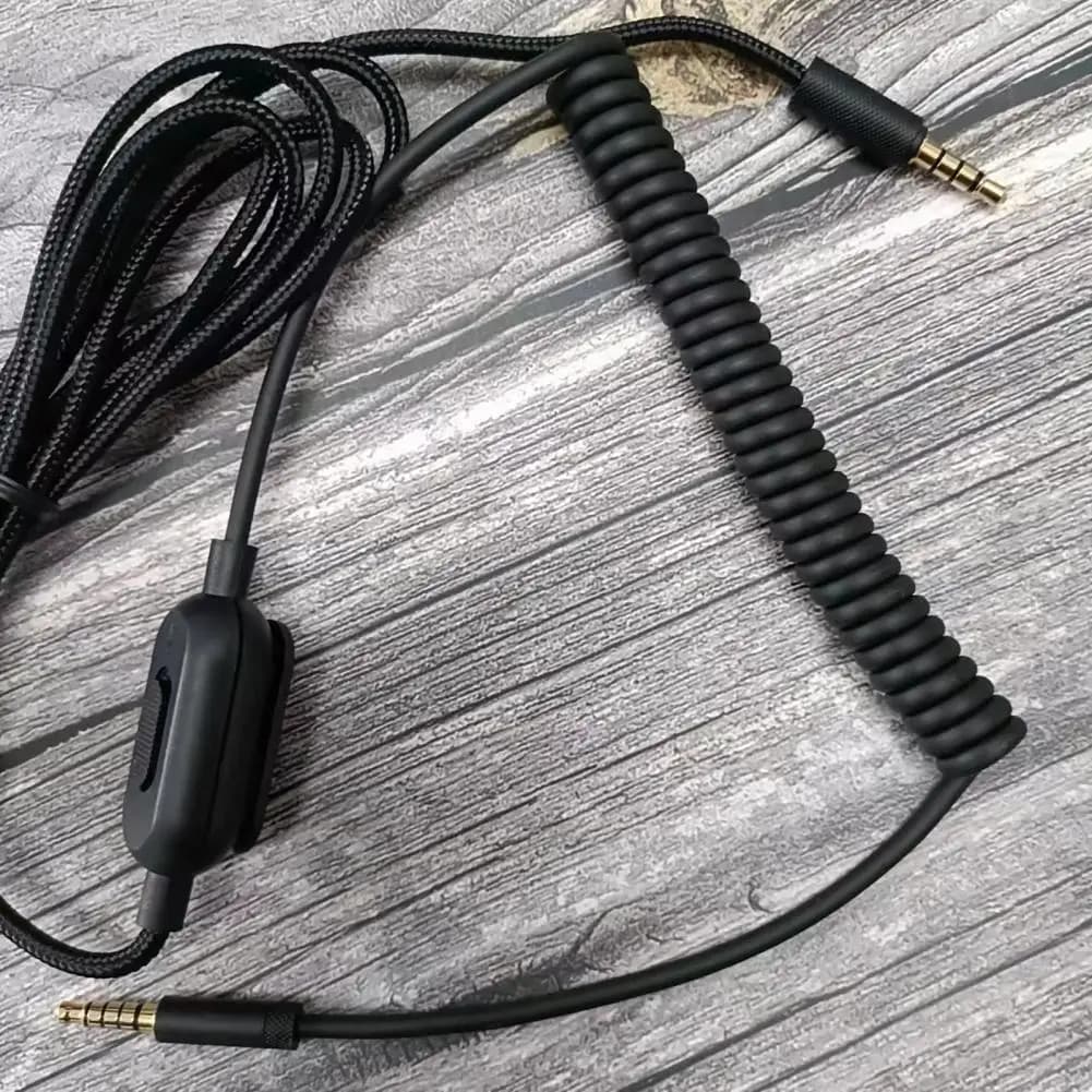 Headset Cable Headphone Cable with Volume Controls 2m Headphone Audio Cable with Mute Volume Control Gaming Aux for Logitech