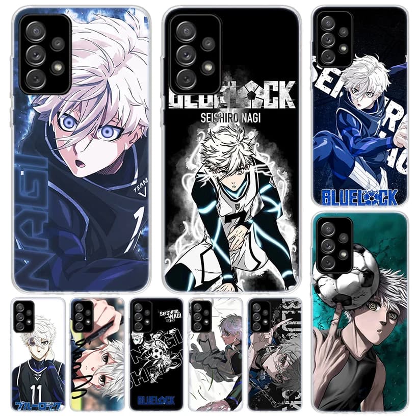 Blu Blocco Nagi Seishiro Cassa Del Telefono Per Samsung A16 A26 A36 A56 A15 A14 A13 A55 A54 A53 A25 A24 A23 A35 A34 A33 A05S A04S A15 A14