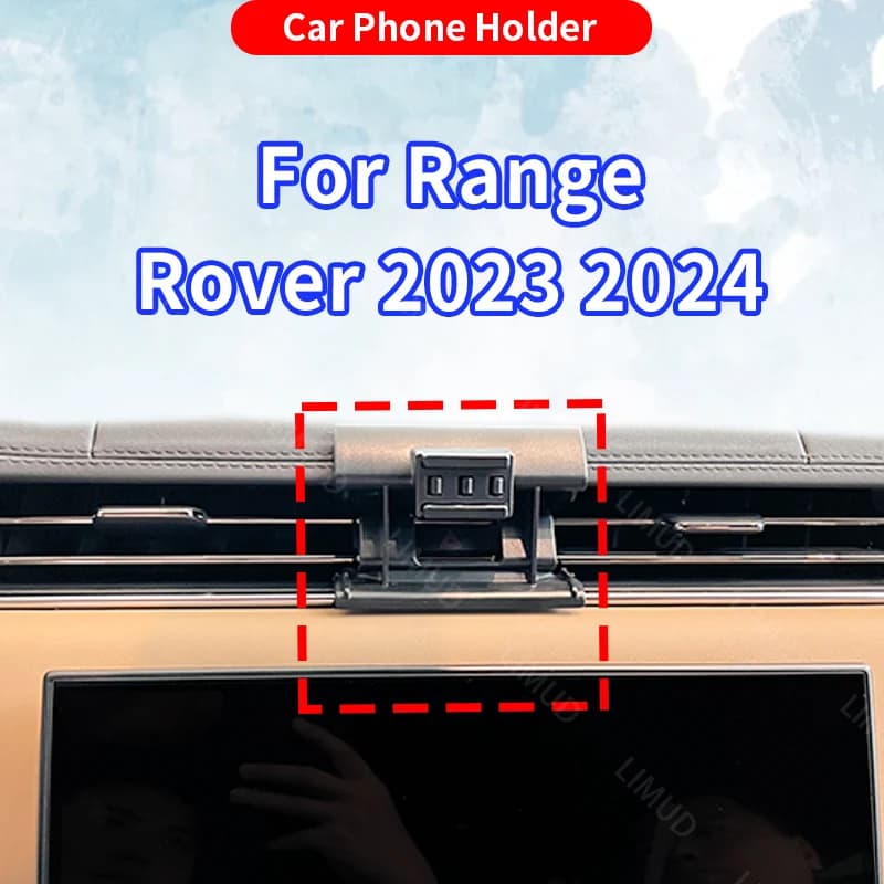 Per Land Rover Range Rover Autobiografia Sport 2023 2024 Supporto per telefono per auto Base fissa Staffa di ricarica wireless Accessori auto