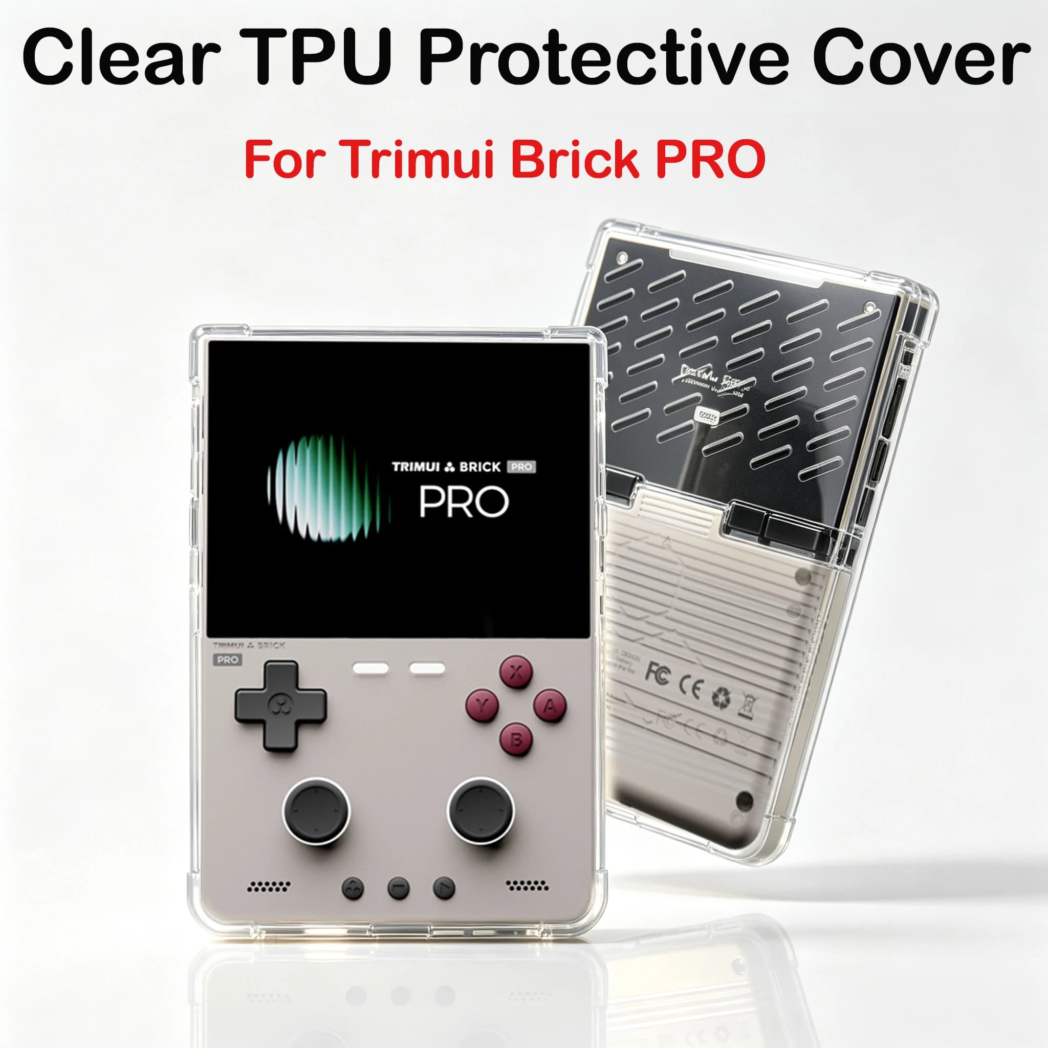 For Trimui Brick PRO TPU Case Storage Bag Portable Brick PRO Game Console Transparent Soft Shell Handheld Carry Bag Accessory