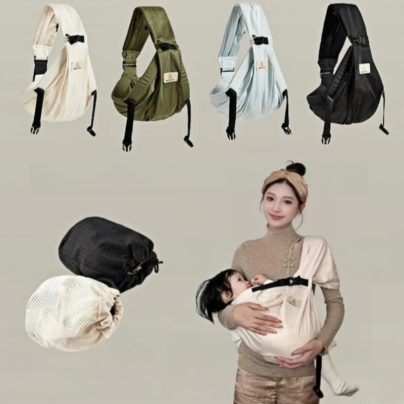 Ergonomic Baby Seat Carrier with Storage Pouch Adjustable Waist Support for Infants to Toddlers Front Carry Hands Free Parenting