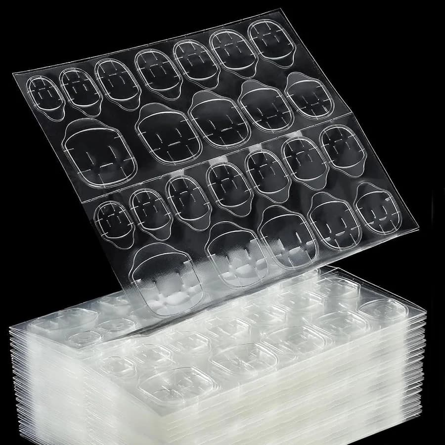 2/5/10/20 Lenzuola Doppio Lato Colla Gelatina Per Unghie Trasparente False Unghie artistiche Adesivi Adesivi FAI DA TE Manicure Unghie Accessori