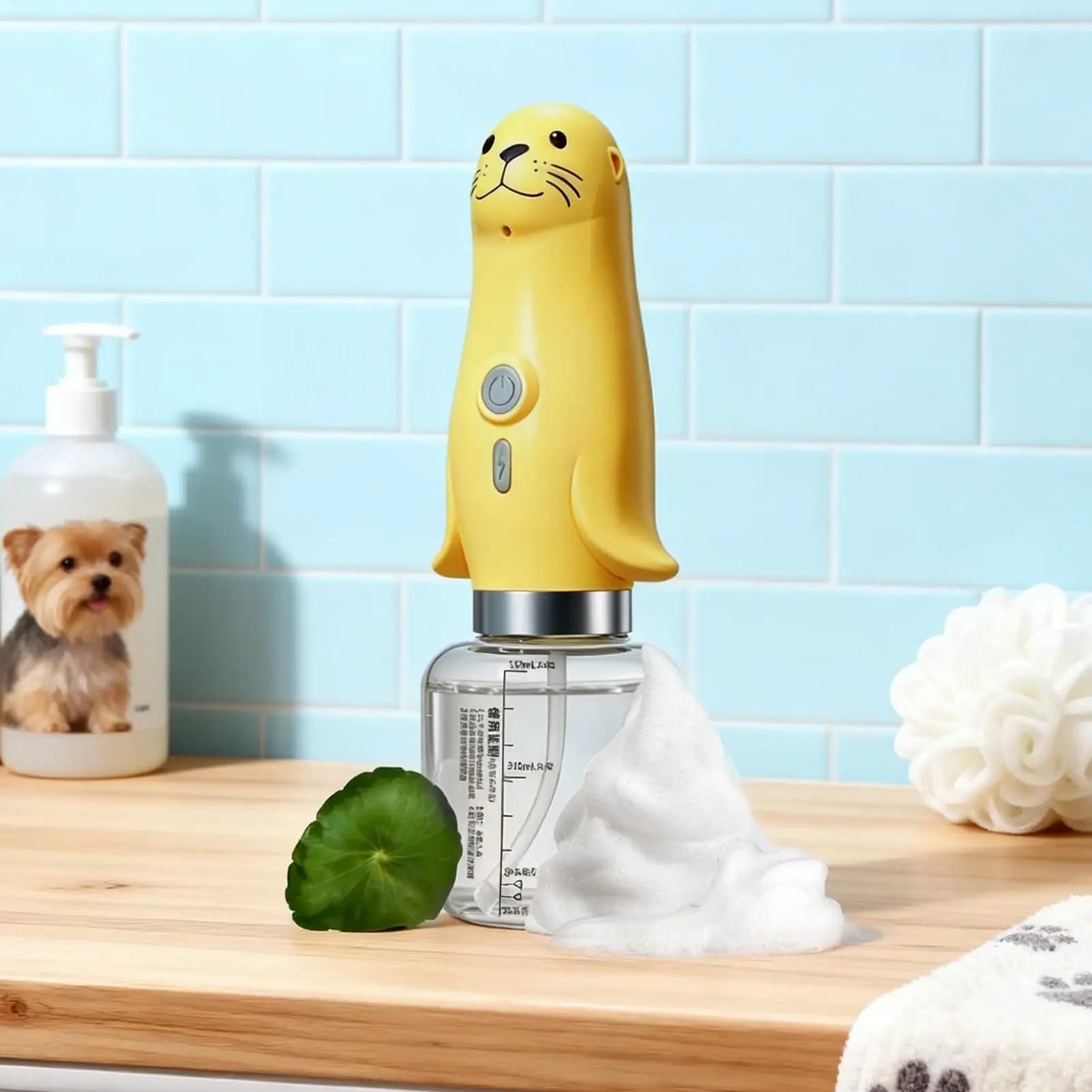 Dog Soap Sprayer 350ml Rechargeable Portable Automatic Cat Soap Dispenser Machine For Puppy Kitten Shower Bathing Grooming