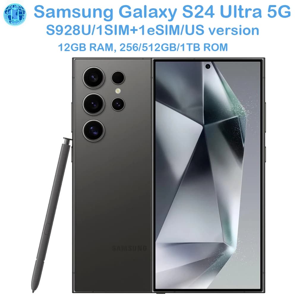 Samsung Galaxy S24 Ultra 5G S928U Smart Android Phone da 6,8 pollici 200MP 45W Samsung Smartphone 5000mAh NFC Versione USA Sblocca S24U