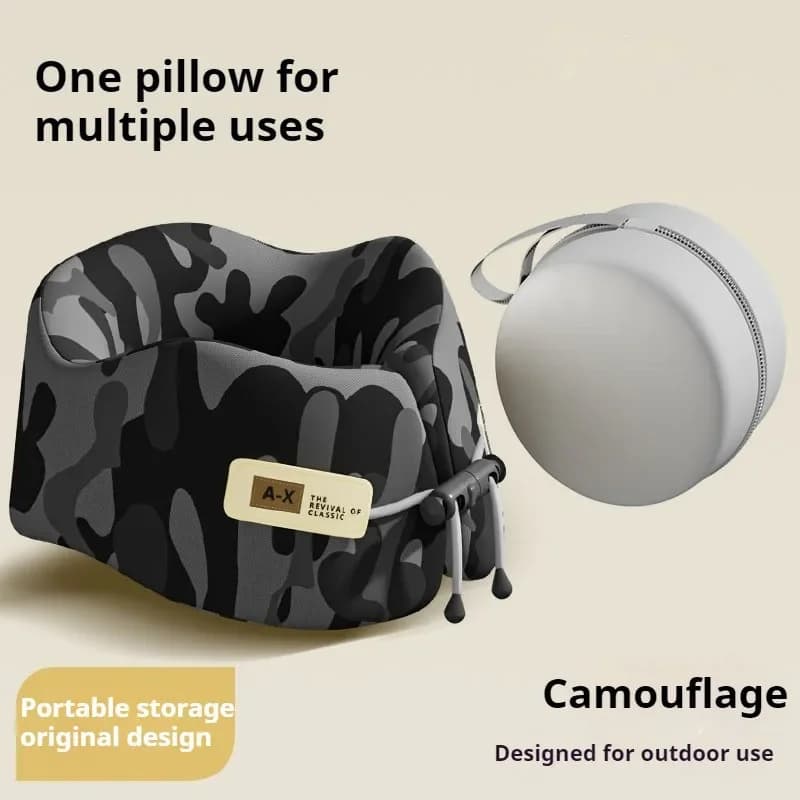 Cuscino in memory foam con borsa per il trasporto, accessori da viaggio, cuscini a forma di U, cuscino da viaggio, protezione per il collo, supporto per il collo