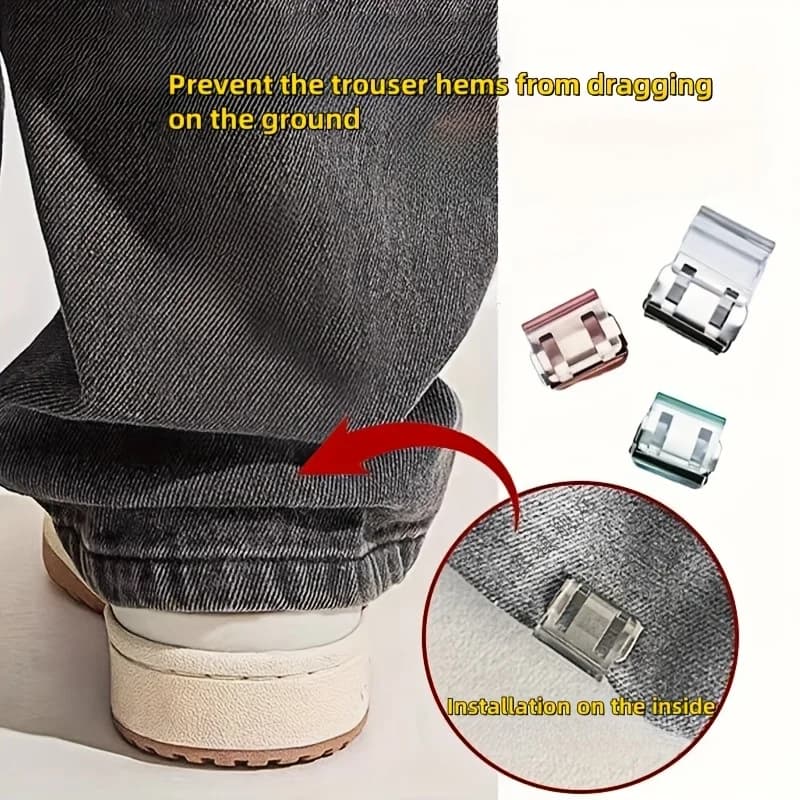 Invisible clip to shorten the legs from 2/4/6 pieces, clip for edge of anti-slip pants, used for the fastening device of the edge of the anti-scratching pants, hidden seamless