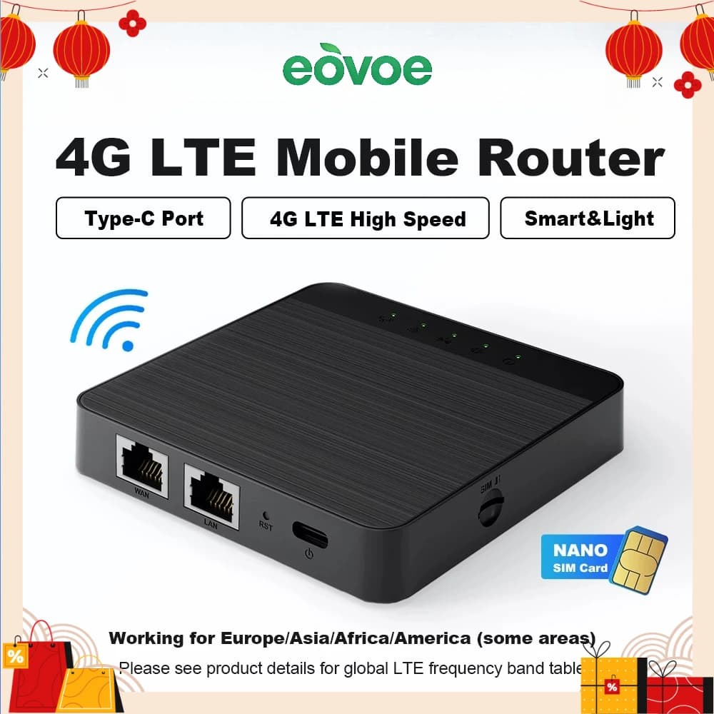Router WIFI 4G LTE 300Mbps Mini Box Modem Wireless Portatile Hotspot Esterno con Slot per Scheda SIM Ripetitore Supporta Fino a 30 Utenti
