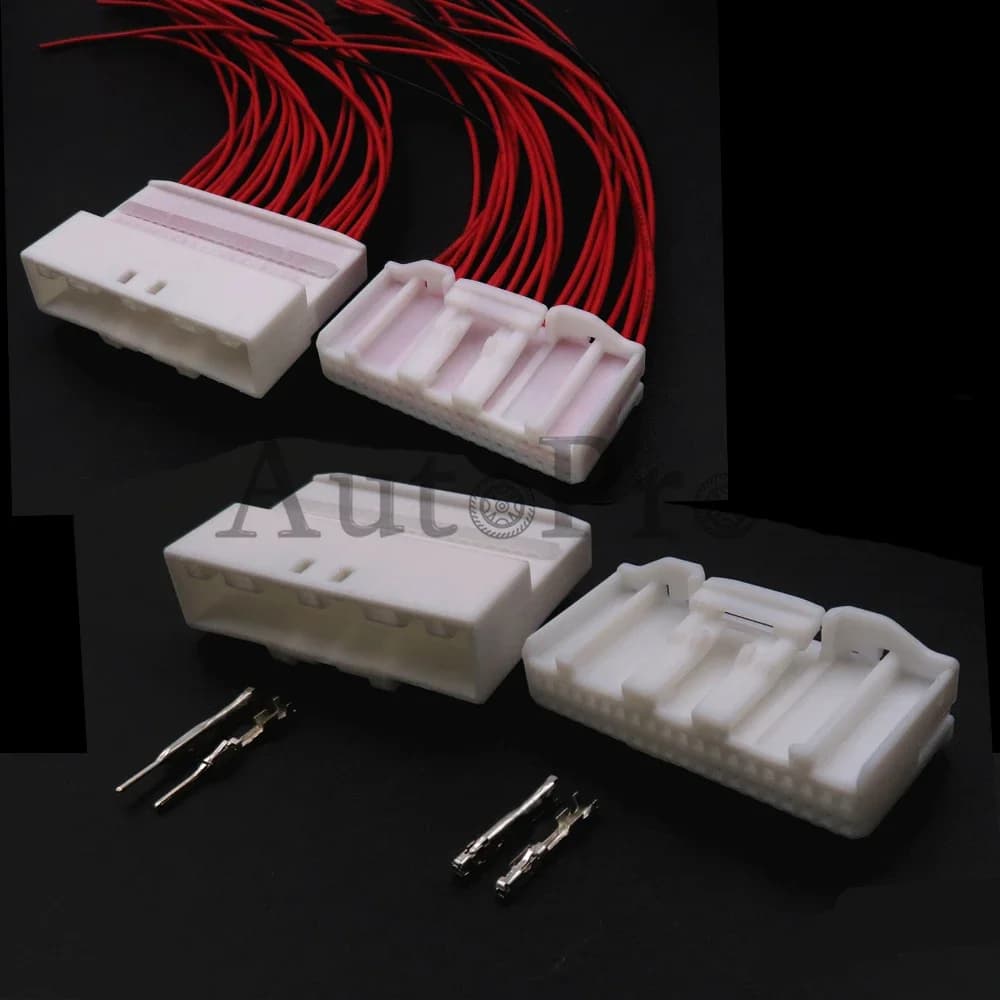 1 Set 40 Fori 1318389-1 Connettore di Navigazione Auto per Nissan, Assemblaggio AC, Sistema Multimediale a Bassa Potenza, Presa Cavo 1674312-1