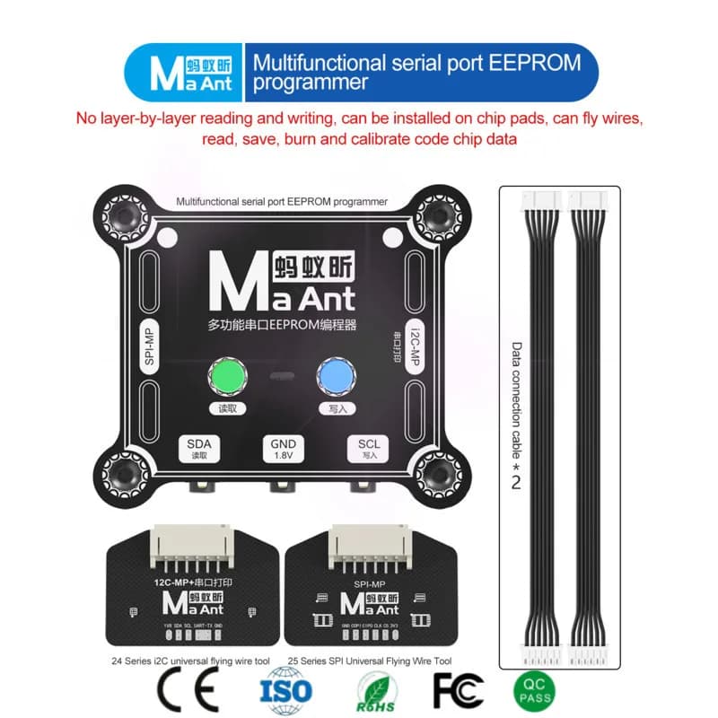 Programmatore EEPROM per Porta Seriale MAANT, Lettore/Scrittore di Chip IC per Ricarica, Strumento di Lettura e Scrittura Chip Baseband per iPhone Serie 16