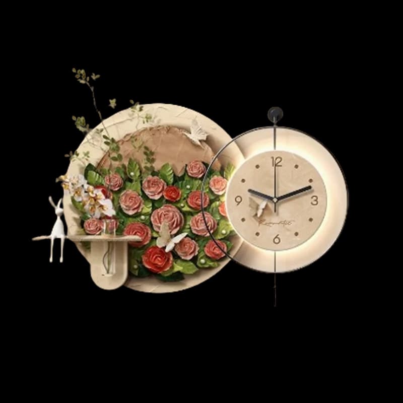 Wall Clock Suspended Living Room 2025 Modern silent watch Design Restaurant Display Reloj Pared Room Decoration