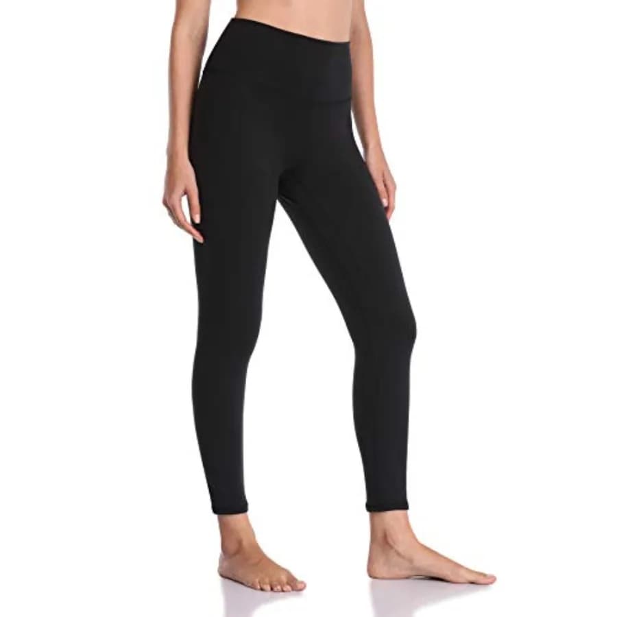 YUNOGA Leggings da donna ultra morbidi a vita alta senza cuciture, pantaloni da yoga con controllo della pancia