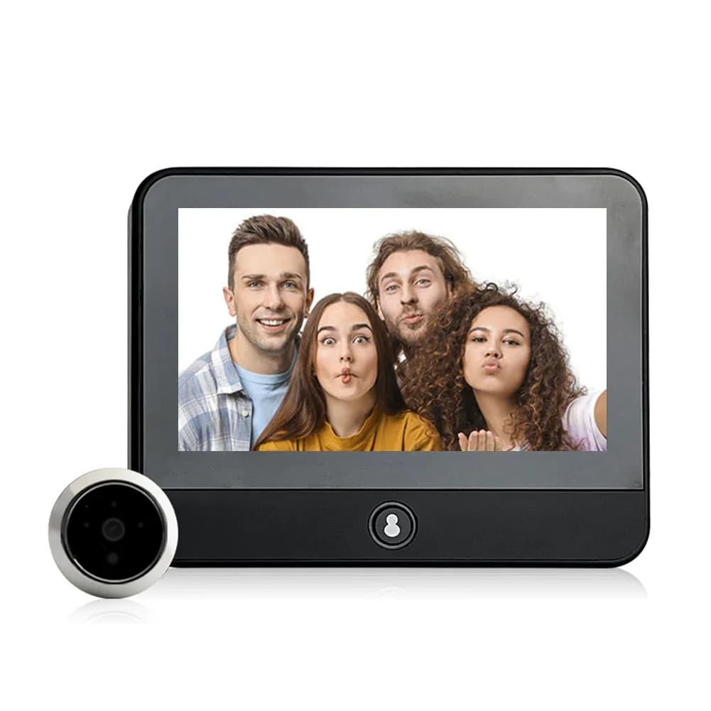 Spioncino Digitale 1080P con Angolo di Visione di 120 Gradi, Telecamera WiFi con Monitor da 4,3 Pollici, Visione Notturna IR