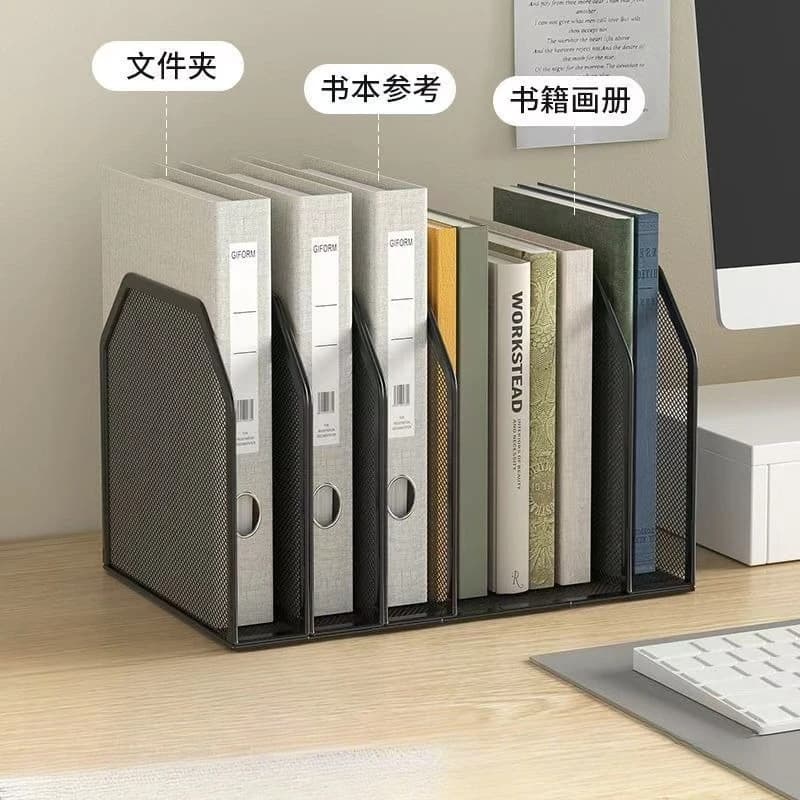 Metal Folder Storage Box File Storage Rack Office Desktop Hanging Shelf File Basket office supplies