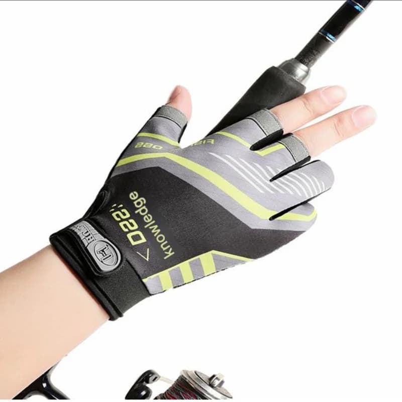 Breathable 3 Finger Cut Fishing Gloves for Men Sun Protection Anti-Slip Lightweight Thin Gloves for Outdoor Cycling Driving