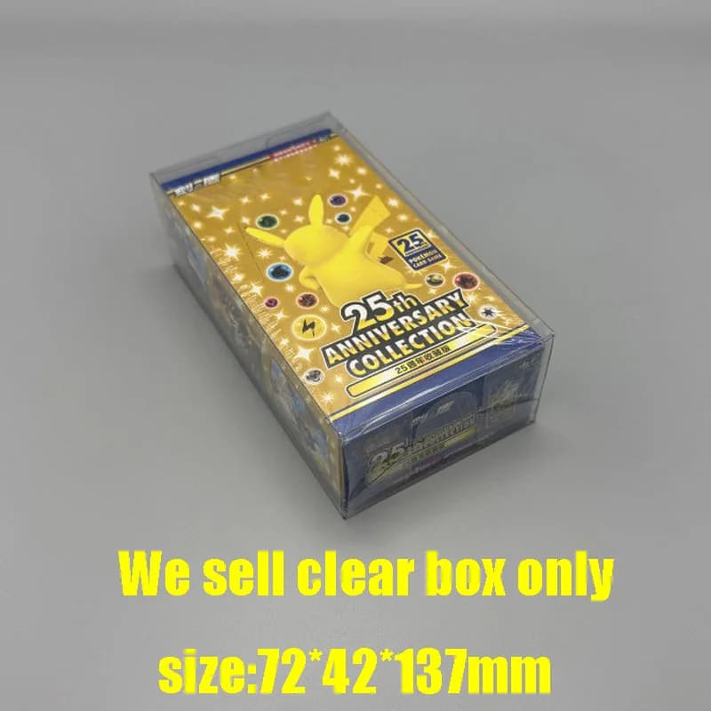 Per PTCG Chinese Traditional 25th Anniversary Golden Box, custodia protettiva trasparente, resistente ai graffi, antipolvere