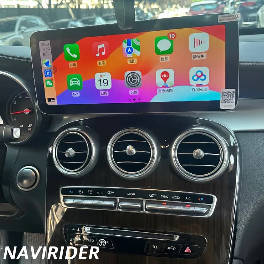 256GB Android 14 Carplay Screen For Mercedes Benz C Class GLC W205 NTG 5.5 2019-2020 Car Multimedia Video Player HU BT Navi 4G