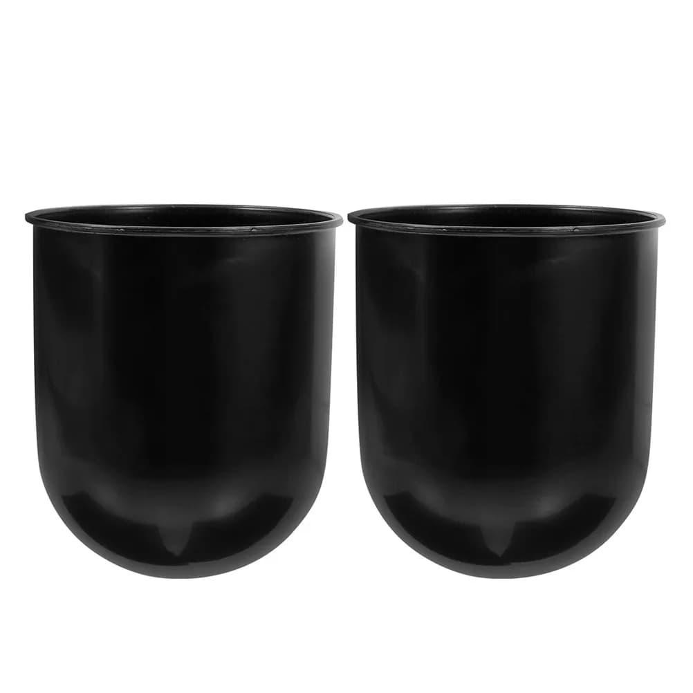 Set di 2 Portaspazzole per WC in Plastica, Contenitori per Pulizia del Bagno, Porta Spazzole Salvaspazio per la Casa