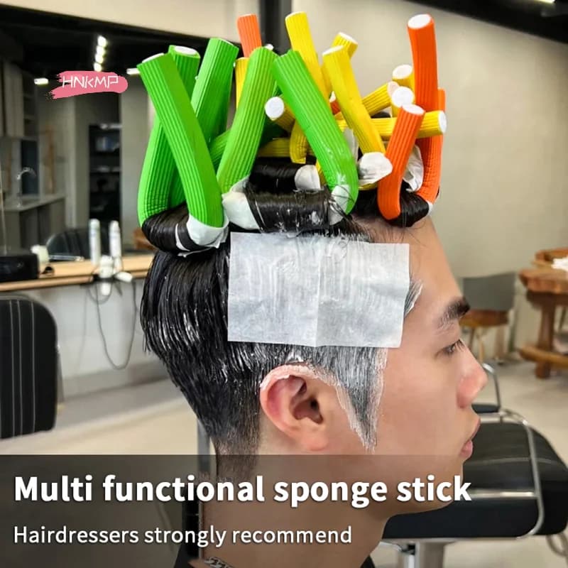 10 pieces flexible square rods to curl hair soft foam twist curls flexible rollers diy without heat tools for styling for curly hair and hair