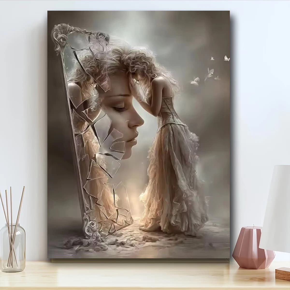 Surrealist DIY Diamond Painting Kit Abstract Girl Art Full Square Round Mosaic Painting 5D Cross Stitch Home Wall Decoration