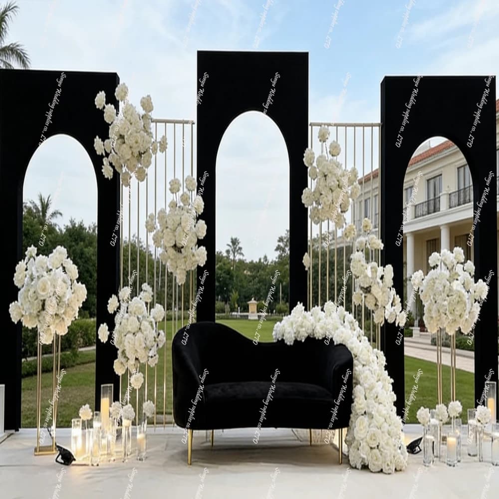 Set di 1/3 archi decorativi per sfondo, palco a T, decorazione per matrimoni, guida per la strada, arco nuziale in metallo/ferro