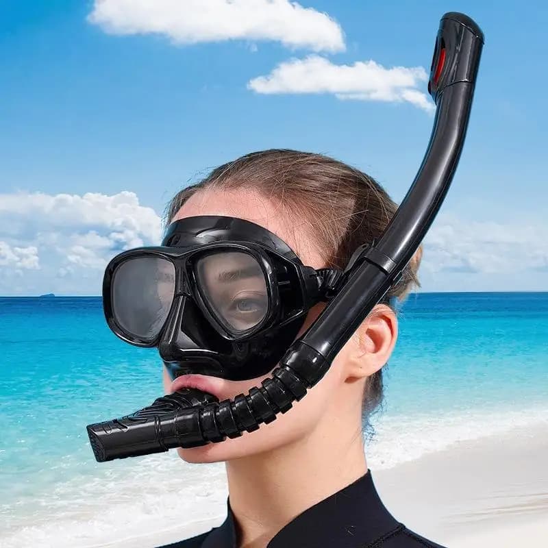 1Pcs Snorkel Diving Mask Set Anti-Fog Tempered Glass Leak Proof for Coastal Snorkeling Free Diving