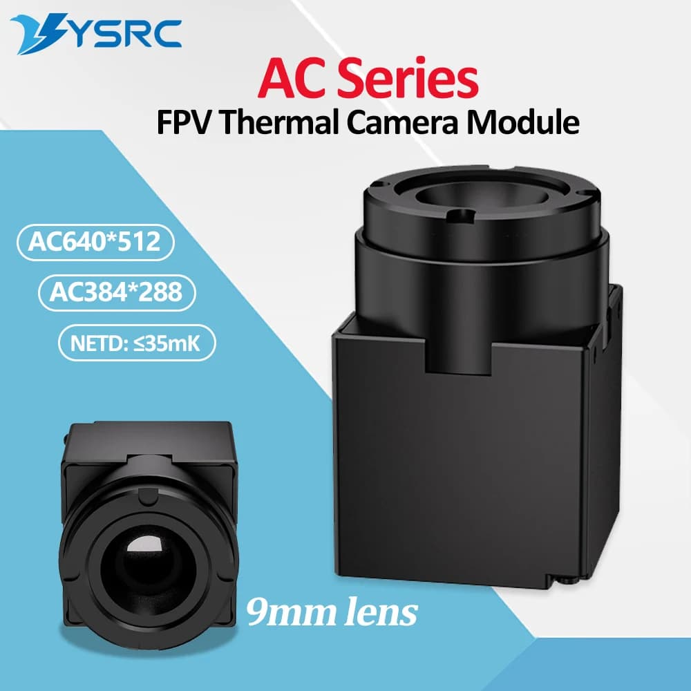 Modulo telecamera termocamera FPV 9mm AC 384*288/640*512 Mini obiettivo 25/50Hz Frequenza di aggiornamento per RC FPV Drone con interfaccia CVBS