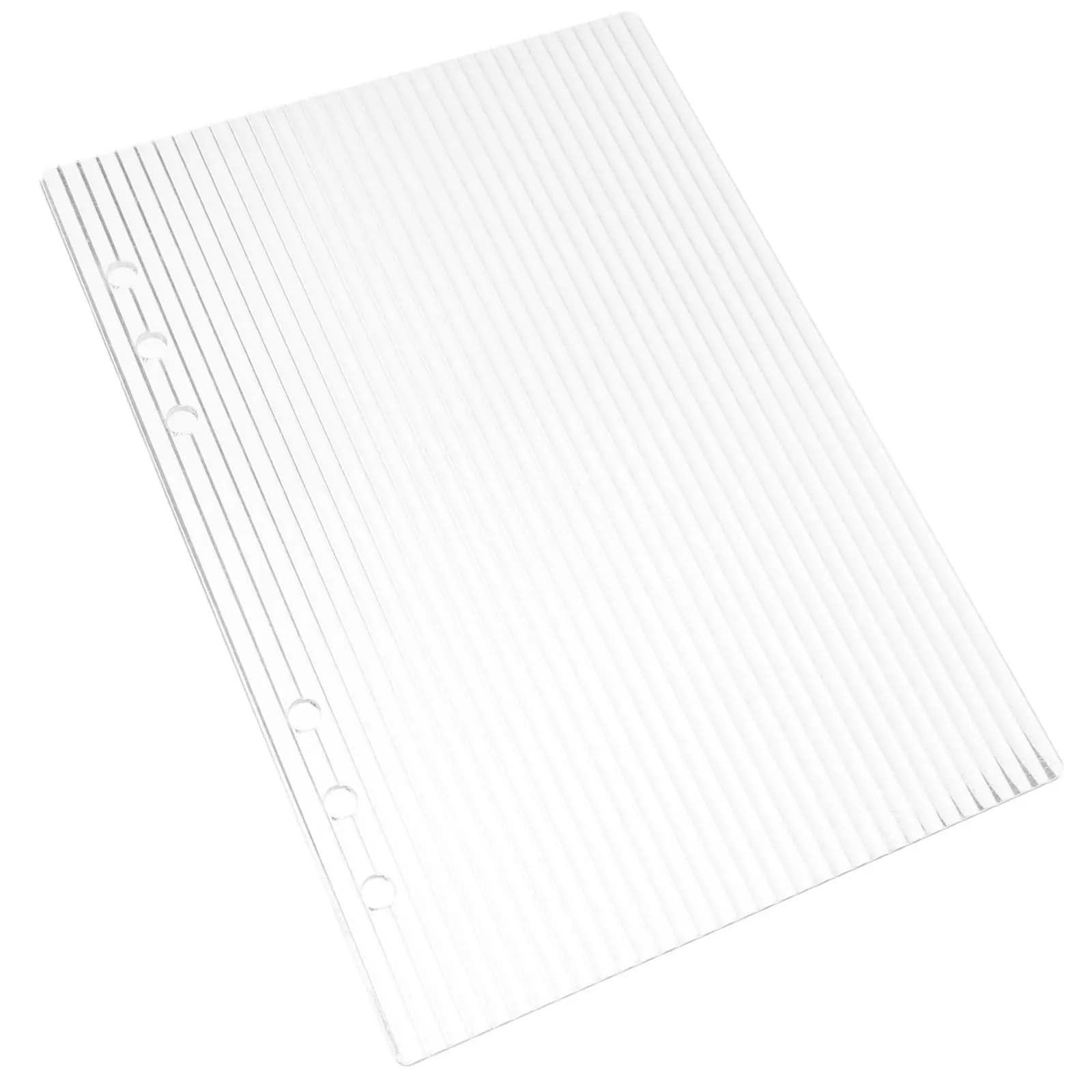 Copertina Trasparente in Acrilico per Raccoglitore a 6 Anelli A5, Guscio per Quaderno, Organizer per Budget, Diario, Copertina per Planner da Viaggio