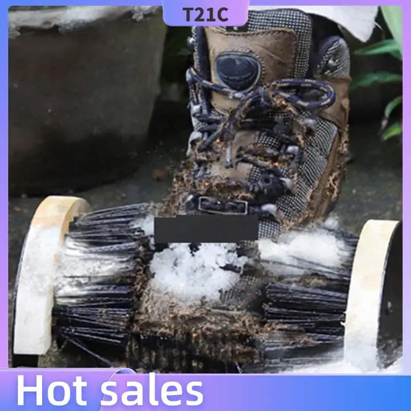 T21C 2X Spazzola per stivali Spazzole per scarpe per pulizia interna ed esterna Spazzola per scarpe industriale per tutte le stagioni e spazzola per raschietto