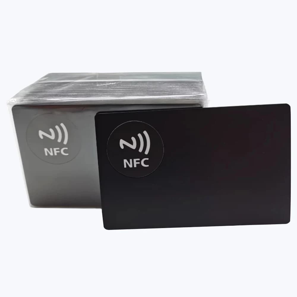 1 pz, scheda NFC in metallo 215/216 chip, scheda digitale sociale per affari intelligenti, 13,56 MHZ