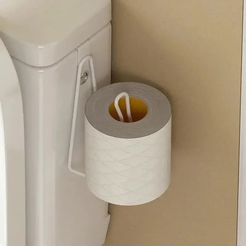 1 Pezzo Portarotolo da Parete Organizzatore Dispenser di Carta Igienica e Asciugamani Senza Foratura per Cucina e Bagno in Acciaio Inossidabile
