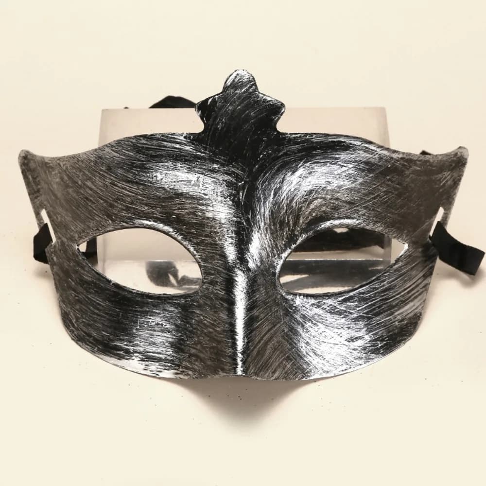 Retro Half-Face Party Masks Antique Silver Gold Burnished Finish Halloween Mask Carnival Mask Unisex