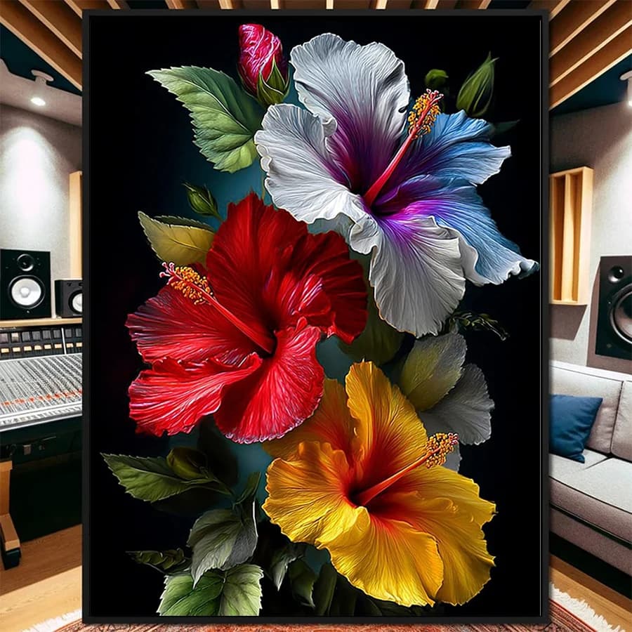 5D Diamond Embroidery Picture Kit New Beautiful Flowers of Modern Art Diamond Painting Mosaic Cross Stitch Adult Decoration Gift