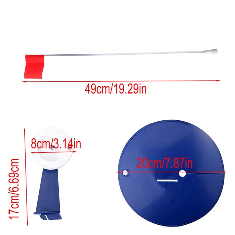 【ST】Set di Accessori per la Pesca sul Ghiaccio: Bandiera Portatile per la Pesca Invernale, Canna da Pesca Robusta per la Pesca sul Ghiaccio, 1 Set