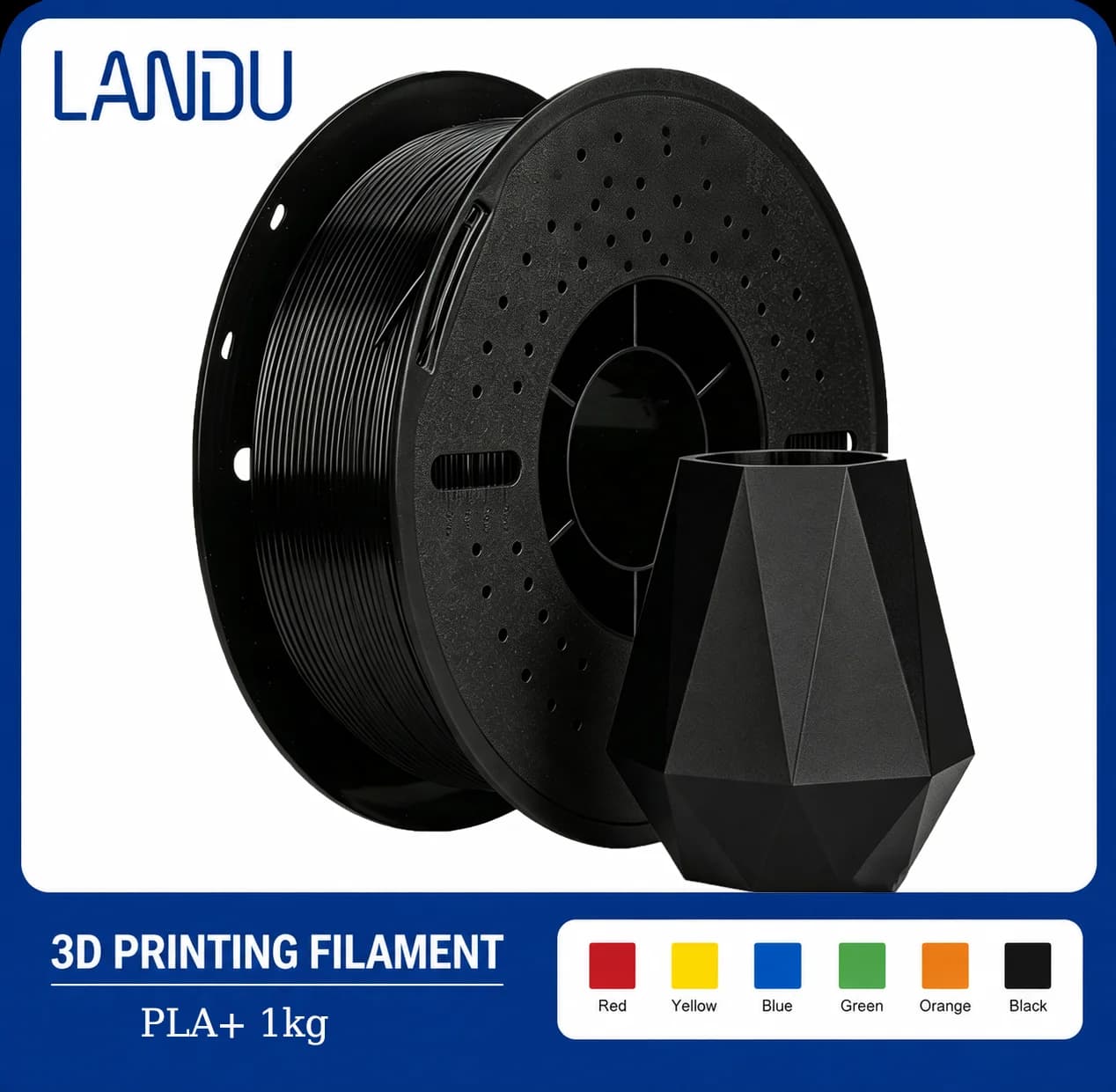 LANDU PLA Pro 3D Filament 1KG 1.75mm 3D PLA+ Filament High Quality No Plugging PLA 3D Printing Plastic 3D Printer Materials