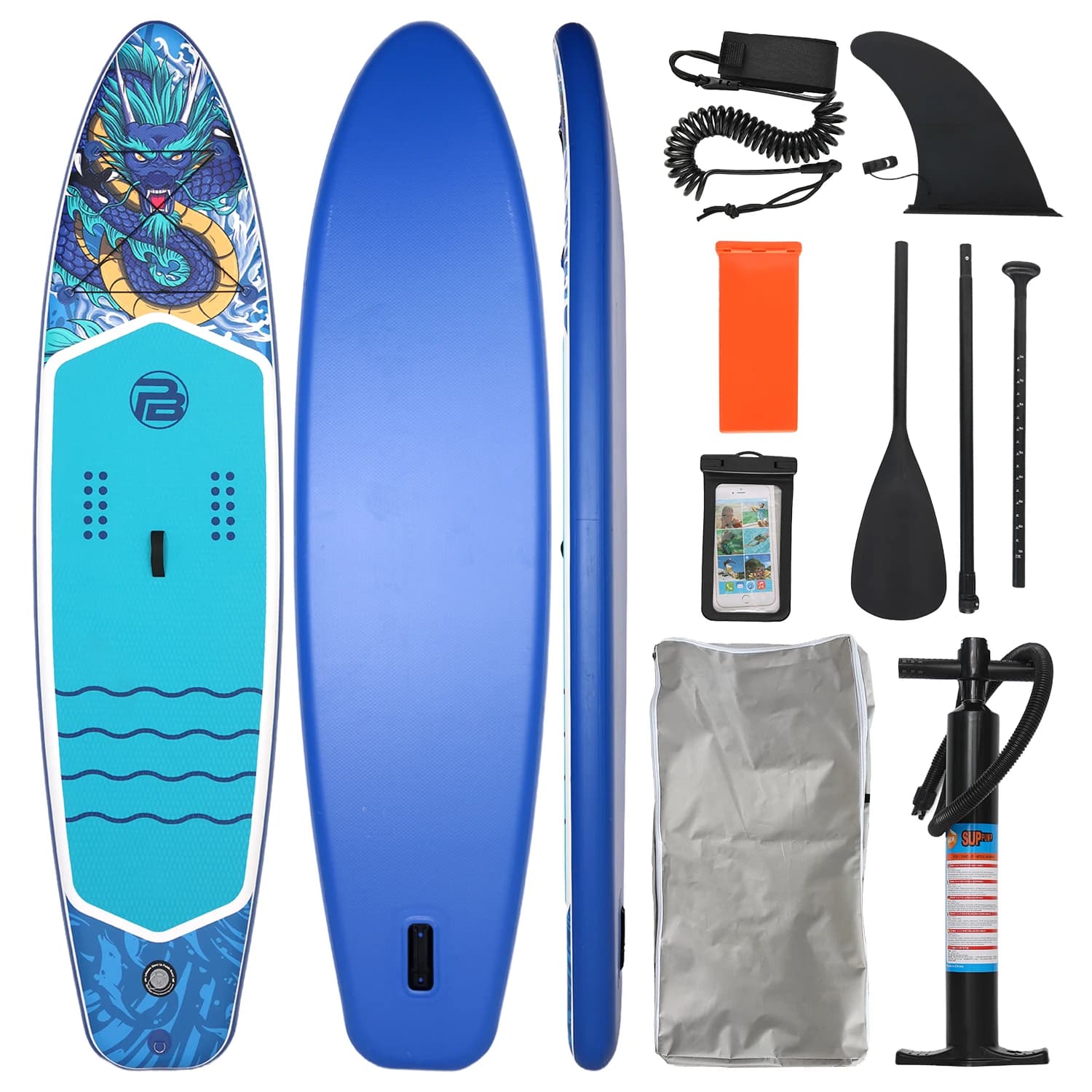 Tavola SUP Gonfiabile PIC BOARD 11'6"X34"X6" con Accessori - Tavola da Surf Gonfiabile Stand Up Paddle Board