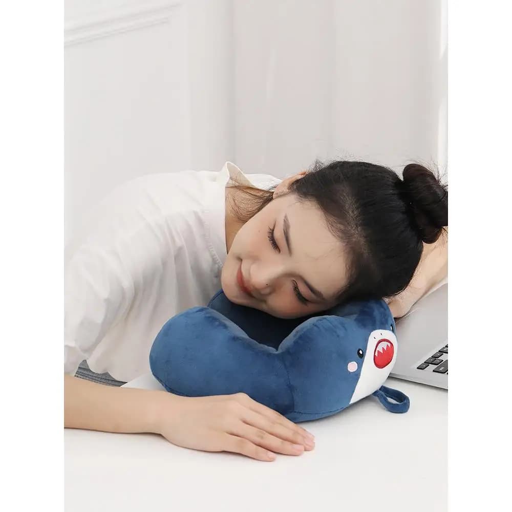 Cuscino da Viaggio a Forma di U in Memory Foam, Portatile per Auto, Supporto per la Nuca, Ideale per Viaggi Aerei