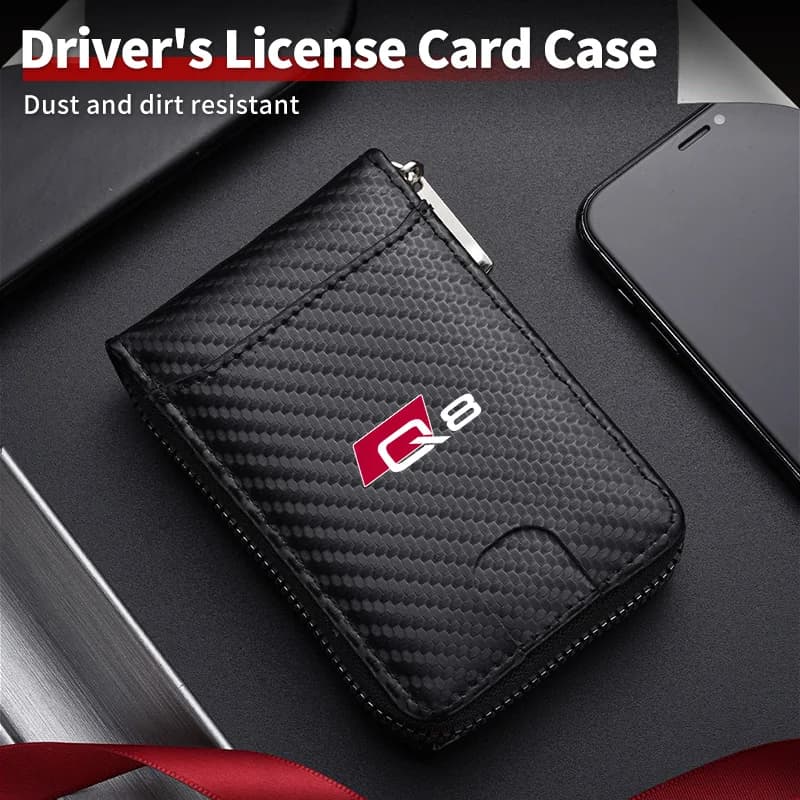 Nuovo Portatile Super Sottile Portafoglio Morbido Mini Porta Carte di Credito Per Audi Q8 Q7 Q5 Q3 A3 A4 A6 A5 A1 A8 Q2 A7 Quattro TT S3 S4