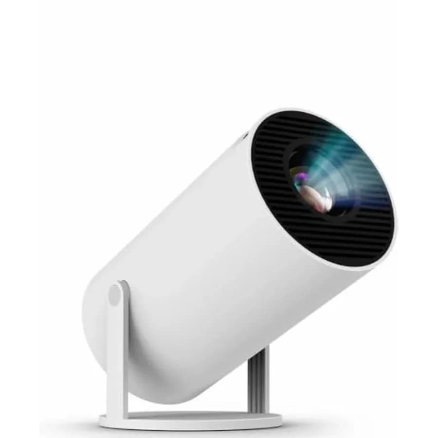 Proiettore Aggiornato con Wi-Fi 6 e Bluetooth, Mini Teatro Video Portatile Smart 4K HD 1080P, Schermo per Film all'Aperto, Monitor TV per Casa