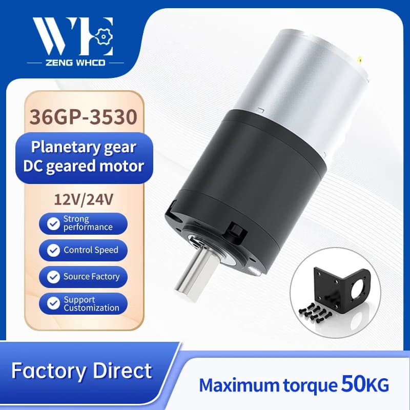 36GP-3530 Micro riduttore epicicloidale Motore DC 12V ~ 24V Coppia avanti e indietro fino a 50KG.CM Motore con spazzola ad ingranaggi completamente in metallo
