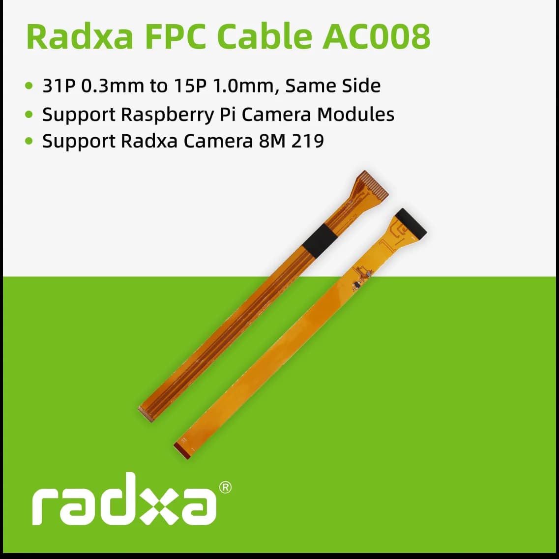 Radxa Camera FPC Cable for Camera 8M 219 Work with Radxa ROCK 5 Series and Raspberry Pi V2