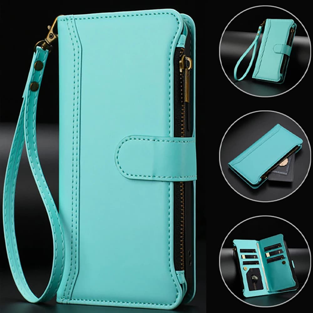 For Doogee Note 59 Pro Plus 5G Crossbody 9-Card Leather Zipper Funda For Doogee Note 58 56X Pro Case Note 59 Pro+ 58 56 Cover
