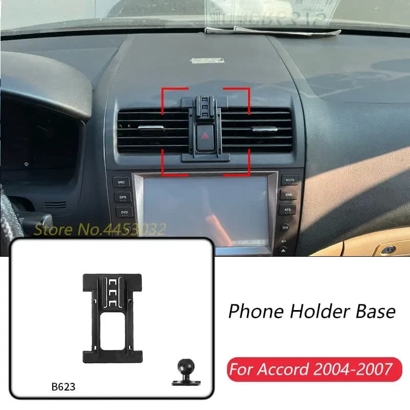 Car phone base only for Honda Accord 7th 2004-2007 Accessories base bracket output air fixed diameter 17mm