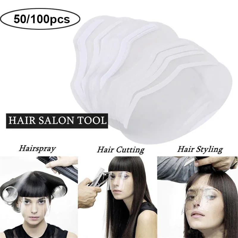 50/100pcs Visiera usa e getta Trasparente Copertura per il viso Microblading Protettiva Doccia Scudi per gli occhi Maschere per lacca per capelli Forniture per saloni