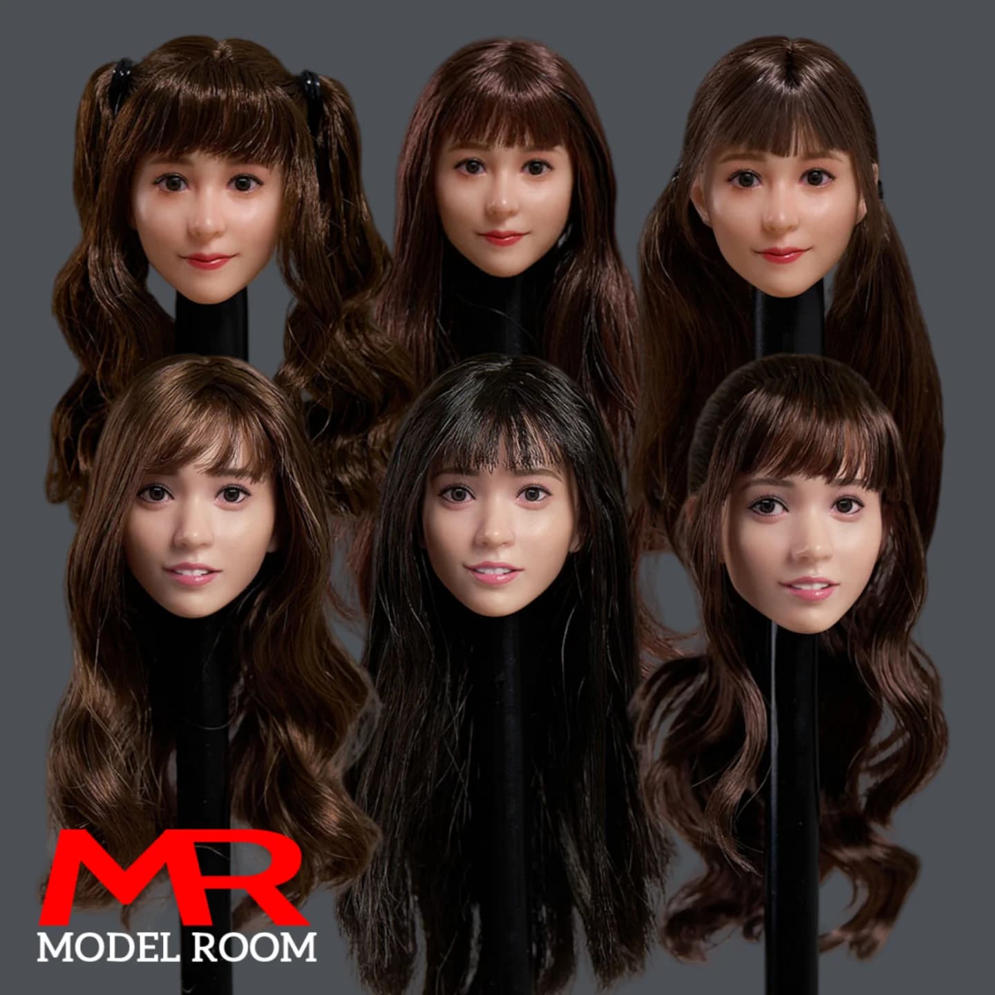Z6TOYS ZC010 ZC011 Modello di testa scolpita con occhi mobili per ragazza giapponese in scala 1/6, compatibile con bambole action figure da 12'' di soldate.