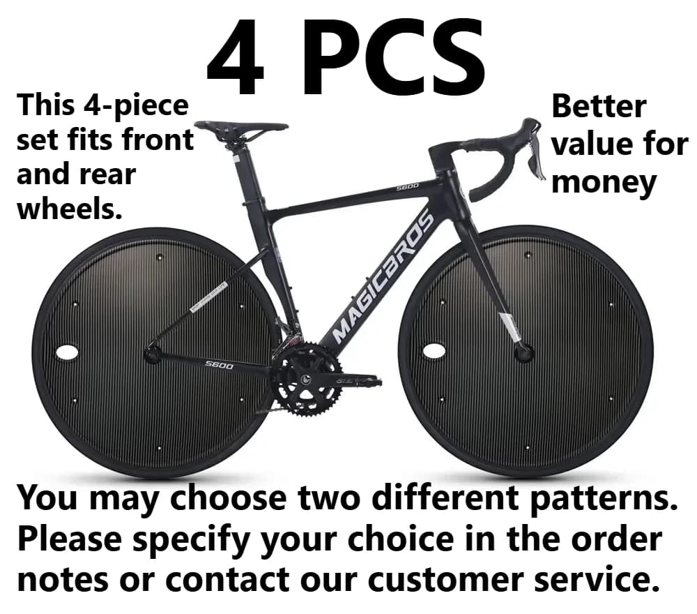 4PCS MAGICBROS 700C Single Speed Fixie Bicycle Wheel Cover Plastic Material 24MM 38/45/50MM For 700C Road Fixed Gear Gravel Bike